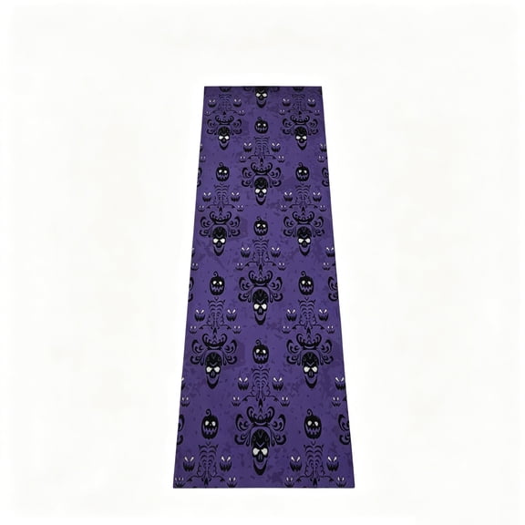 Halloween Haunted Table Runner Dresser Scarf 13 x 36 Inch Purple Black Ghost House Mansion Table Runners Non-Slip Heat Resistant Kitchen Dining Table Decor for Halloween Party Indoor Outdoor