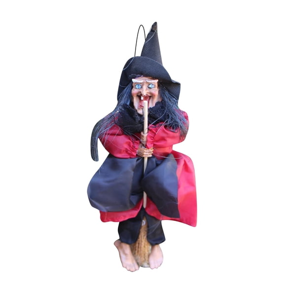 Halloween Haunted Witch Props — Bold Black Accents with Creepy Shadows, Halloween Decorations for Porch Ceilings, Tree Branches & Entryway Displays — designed for Halloween Parties with eerie scenes