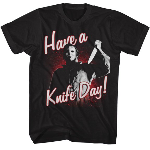 Halloween Have A Knife Day Black Adult T-Shirt 3Xlt