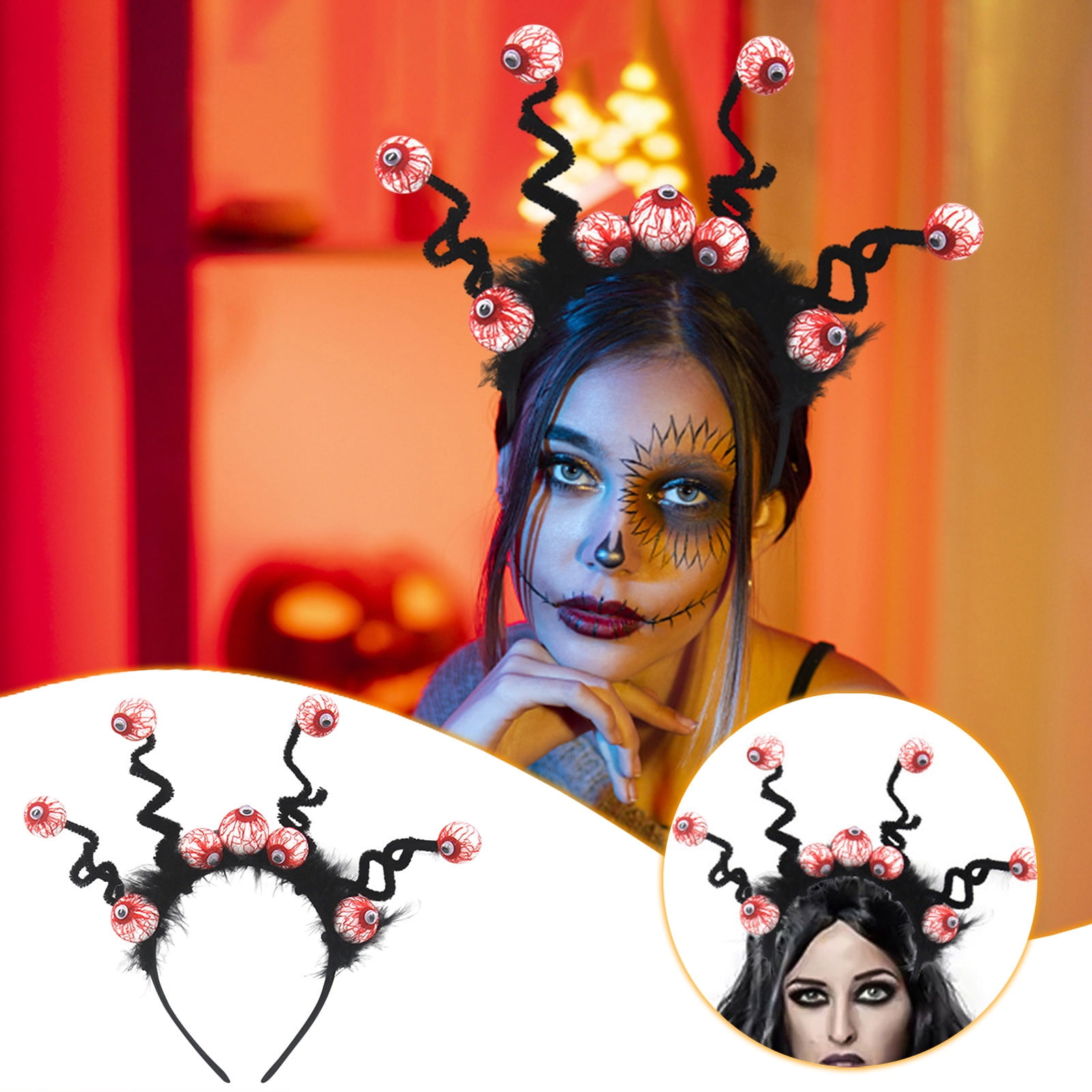 Halloween Headband Decoration Children's Ghost Eye Ball Headband Ghost