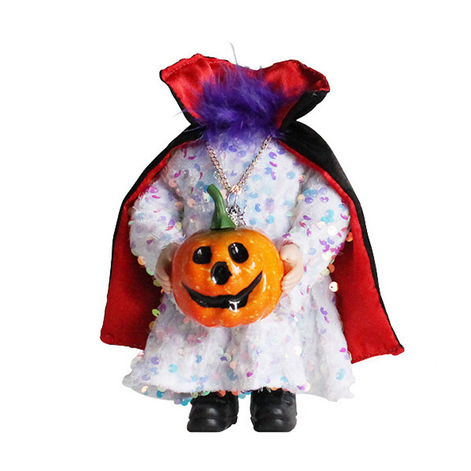 Halloween Headless Doll Halloween Gnome with Pumpkin and Vampires Cloak