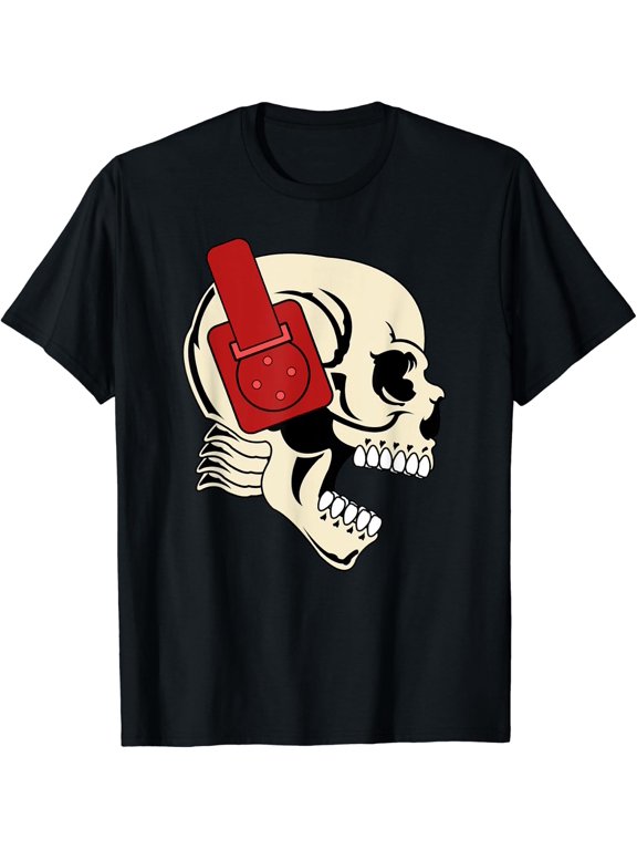 Halloween Headphone Skull DJ Creepy Edm Gift Everyday Graphic For Special Events T-Shirt, Size S-5XL