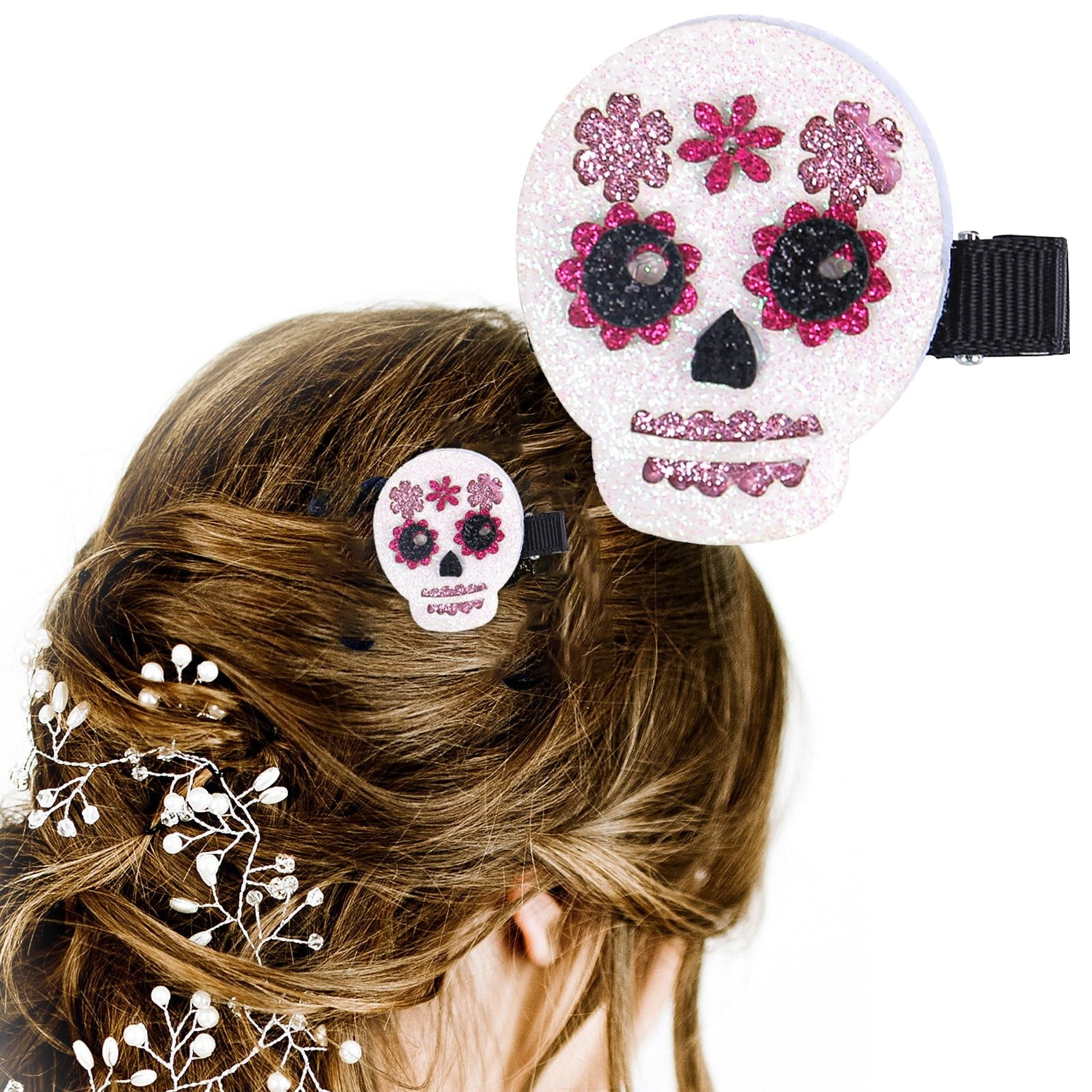 Day Of The Dead Hair Clip Costume Accessories Female Day Of The Dead Hair Clip Costume Accessories Female