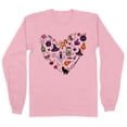 thumbnail image 1 of Halloween Heart Long Sleeve Shirt Unisex 3X-Large Pink, 1 of 5
