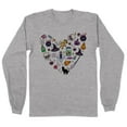 thumbnail image 1 of Halloween Heart Long Sleeve Shirt Unisex X-Large Grey, 1 of 5