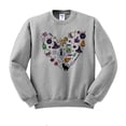 thumbnail image 1 of Halloween Heart Sweatshirt Unisex Small Grey, 1 of 5