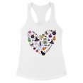 thumbnail image 1 of Halloween Heart Tank Top Fitted Racerback Women's 2X-Large White, 1 of 5