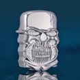 thumbnail image 1 of Halloween Heavy Armor Skeleton Design Double-Sided Relief Metal Lighter, Refillable Butane Windproof Lighter, Suitable for Outdoor Activities, Camping, And Collecting（Silver）, 1 of 6