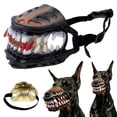 thumbnail image 1 of Halloween Hell Hound Monster Dog Muzzle, Scary Latex Pet Beast Costume Muzzle for Dog Cosplay Party, 1 of 9