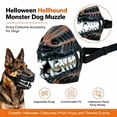 thumbnail image 1 of Halloween Hellhound Dog Muzzle Scary Monster Dog Muzzle with Teeth Costume Accessory for Medium Large Dogs Durable Pet Party Mask, 1 of 5