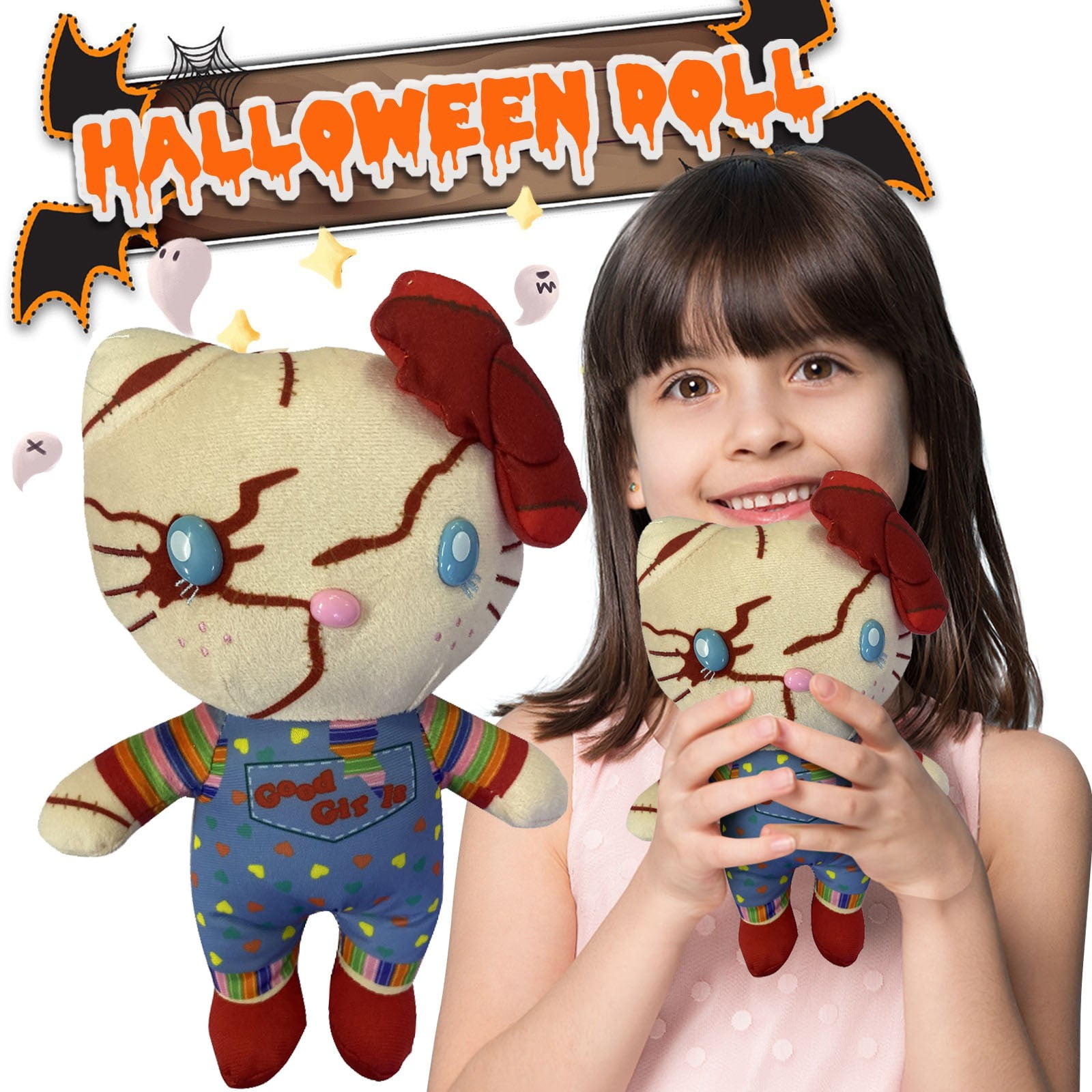 ぬいぐるみ3体セット Chucky Kitty Hello The Hollywood at arrived have buckets popcorn Chucky Kitty Hello ぬいぐるみ