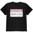 thumbnail image 1 of Halloween Hello I'm Addicted to Tacos Youth T Shirt Black YLG, 1 of 1