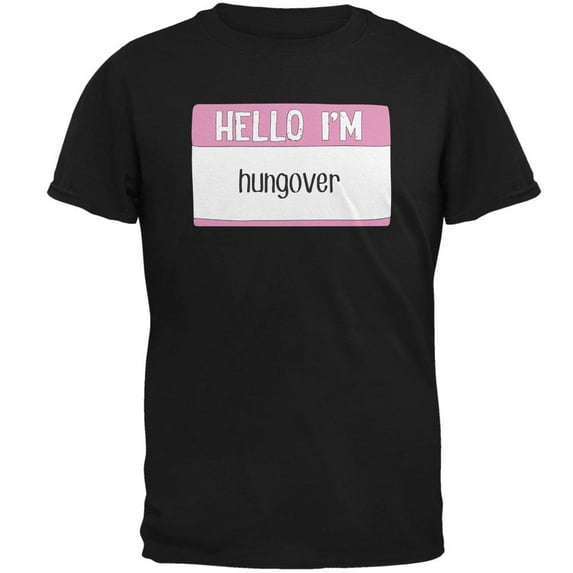 Halloween Hello I'm Hungover Mens T Shirt Black 2XL