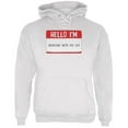 thumbnail image 1 of Halloween Hello I'm Obsessed With My Cat Mens Hoodie White SM, 1 of 1
