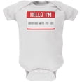 thumbnail image 1 of Halloween Hello I'm Obsessed With My Cat Soft Baby One Piece White 24 Month, 1 of 1
