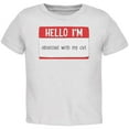 thumbnail image 1 of Halloween Hello I'm Obsessed With My Cat Toddler T Shirt White Toddler Size 5/6, 1 of 1