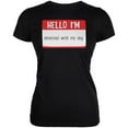 thumbnail image 1 of Halloween Hello I'm Obsessed With My Dog Juniors Soft T Shirt Black 2XL, 1 of 1