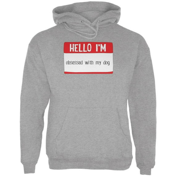Halloween Hello I'm Obsessed With My Dog Mens Hoodie Storm Grey MD