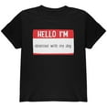 thumbnail image 1 of Halloween Hello I'm Obsessed With My Dog Youth T Shirt Black YXL, 1 of 1