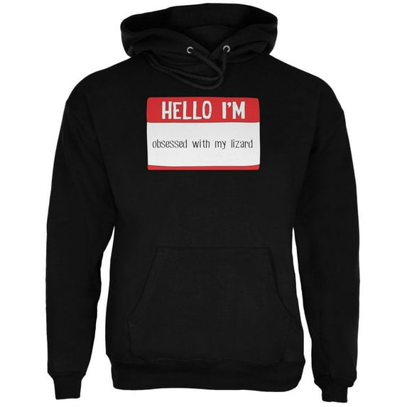 Halloween Hello I'm Obsessed With My Lizard Mens Hoodie Black SM