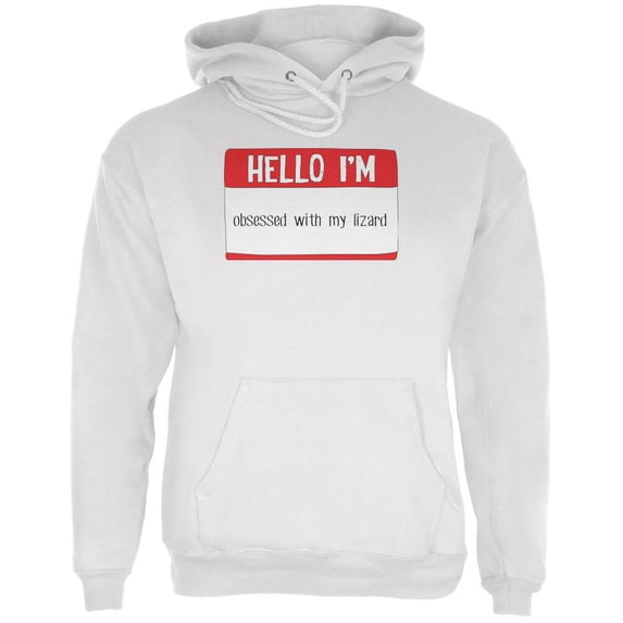 Halloween Hello I'm Obsessed With My Lizard Mens Hoodie White MD
