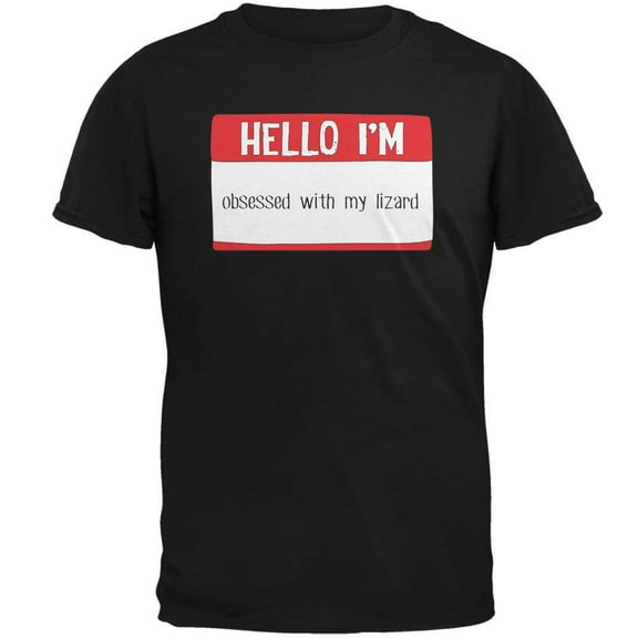 Halloween Hello I'm Obsessed With My Lizard Mens T Shirt Black 2XL