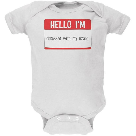 Halloween Hello I'm Obsessed With My Lizard Soft Baby One Piece White 12-18 M