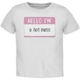 thumbnail image 1 of Halloween Hello I'm a Hot Mess Toddler T Shirt White 2T, 1 of 1