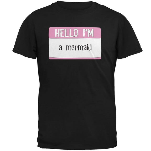 Halloween Hello I'm a Mermaid Mens T Shirt Black LG