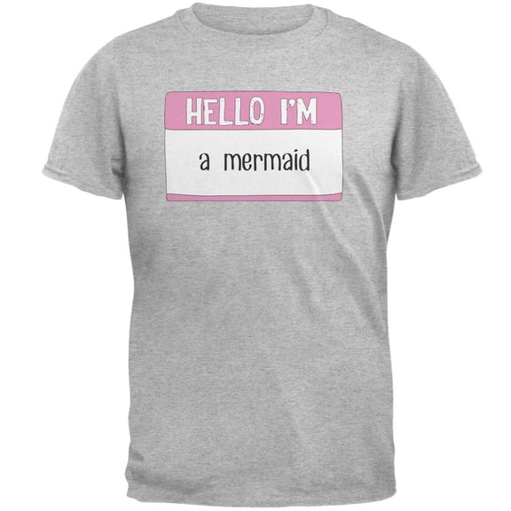 Halloween Hello I'm a Mermaid Mens T Shirt Heather MD