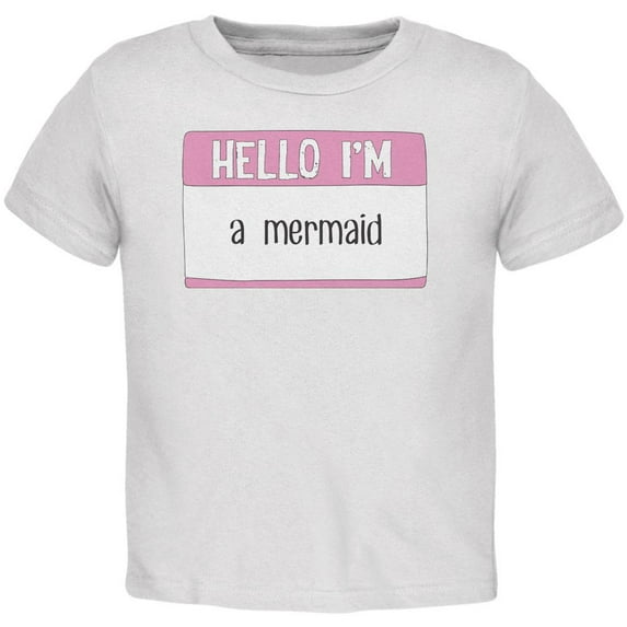 Halloween Hello I'm a Mermaid Toddler T Shirt White 2T