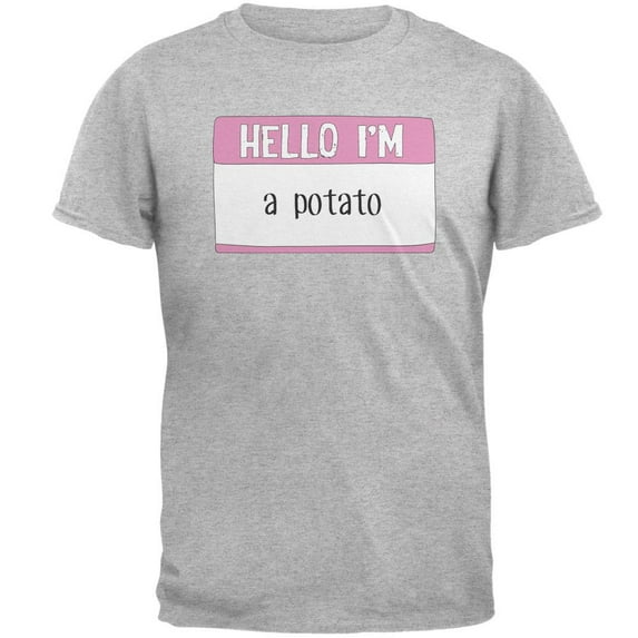 Halloween Hello I'm a Potato Mens T Shirt Heather 2XL