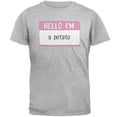 thumbnail image 1 of Halloween Hello I'm a Potato Mens T Shirt Heather 3X-LG, 1 of 1