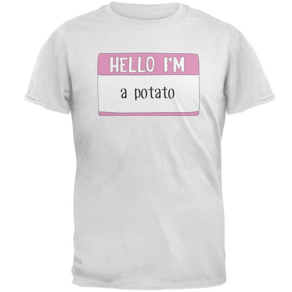 Halloween Hello I'm a Potato Mens T Shirt White LG