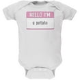 thumbnail image 1 of Halloween Hello I'm a Potato Soft Baby One Piece White 12 Month, 1 of 1