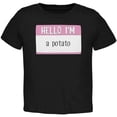 thumbnail image 1 of Halloween Hello I'm a Potato Toddler T Shirt Black 2T, 1 of 1