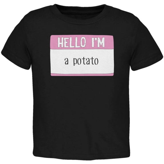 Halloween Hello I'm a Potato Toddler T Shirt Black 3T