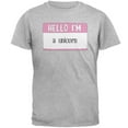 thumbnail image 1 of Halloween Hello I'm a Unicorn Mens T Shirt Heather LG, 1 of 1