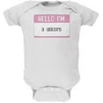 thumbnail image 1 of Halloween Hello I'm a Unicorn Soft Baby One Piece White 24 Month, 1 of 1