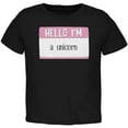 thumbnail image 1 of Halloween Hello I'm a Unicorn Toddler T Shirt Black Toddler Size 5/6, 1 of 1