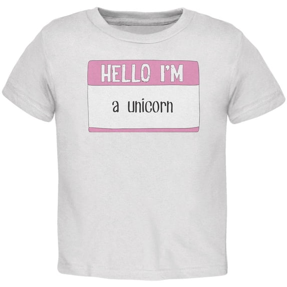 Halloween Hello I'm a Unicorn Toddler T Shirt White 2T