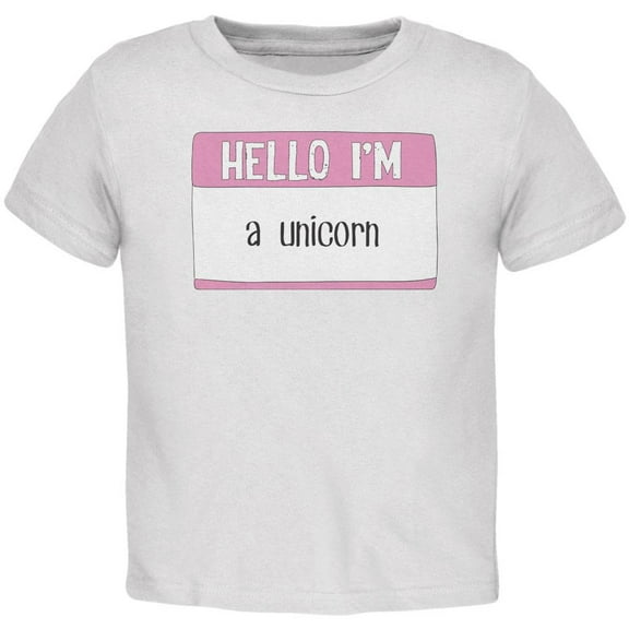 Halloween Hello I'm a Unicorn Toddler T Shirt White 4T