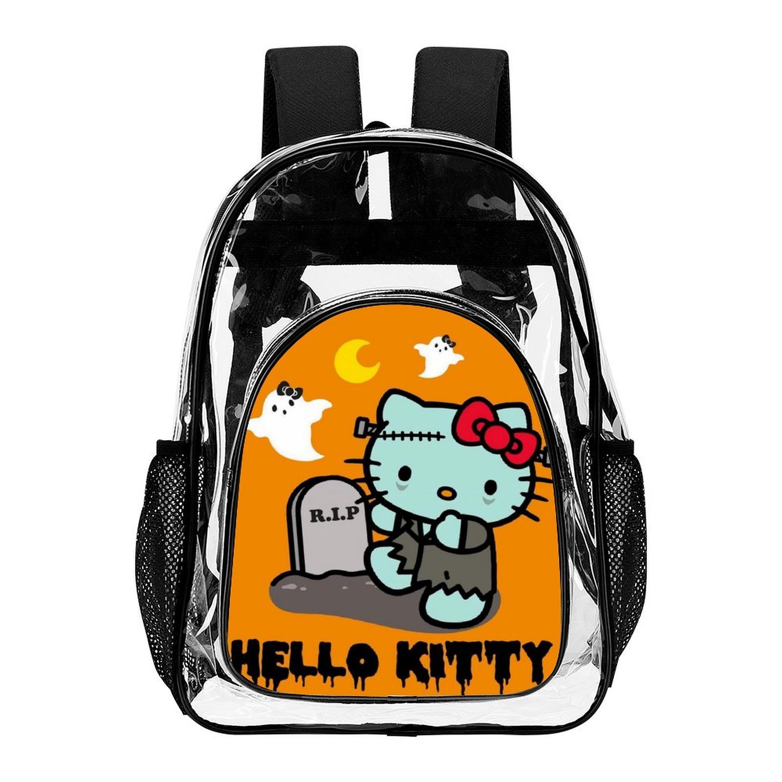 Halloween Hello Kitty Large Clear Backpack Heavy Duty Transparent See ...