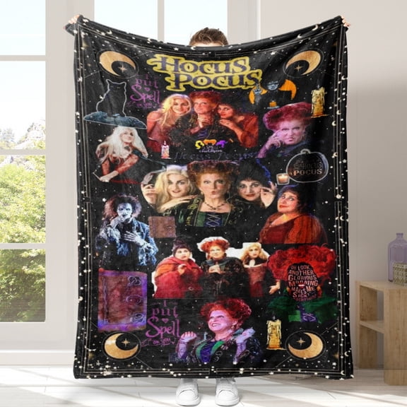 Halloween Ho.cus Po.cus Blanket, Halloween Witches Movie Throw Blanket, Halloween Gift