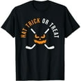 thumbnail image 1 of Halloween Hockey Hat Trick Or Treat Ice Hockey Player T-Shirt, 1 of 6