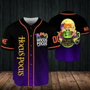 MERCHARTTRA Halloween Hocus Pocus Baseball Jersey, Halloween Witch Shirt, Horror Movie Tee