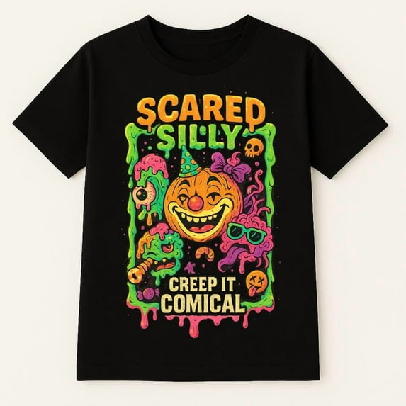 Halloween Holiday Shirt - Scared Silly – Creep It Comical- T-shirt, Sweatshirt, Hoodie
