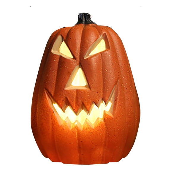Halloween Hollow Jack‑O‑Lantern Pumpkin Decor for Outdoor Yard Window Mall Display, Spooky Face Hollow Pumpkin Ornament for Halloween Scene Layout,B