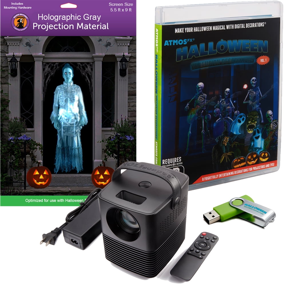 Halloween Digital Decoration Kit with Projector and Screen