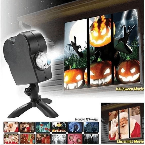 Halloween Holographic Projection Christmas Window Projector Decorations